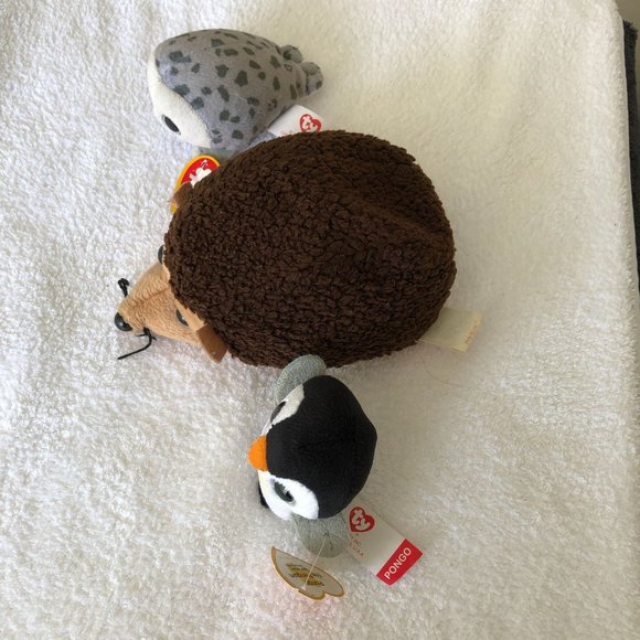 Ty Beanie Babies Bundle Prickles Porcupine Pongo Penguin Iceberg Leopard Seal - Picture 4 of 6
